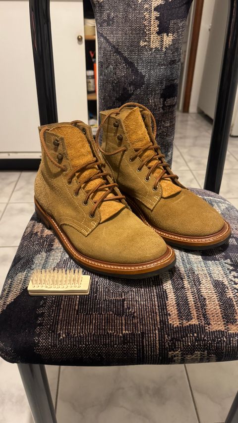 Photo by Josephjay21 on November 14, 2025 of the Truman Plain Toe Boot in Coyote Roughout.