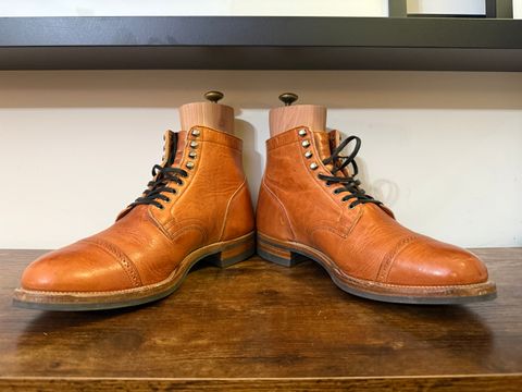Photo by Shabazkilla on March 8, 2025 of the Viberg Service Boot BCT in Horween Natural Dublin.