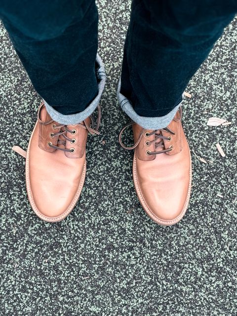 Photo by BootScootBougie on October 19, 2025 of the Grant Stone Diesel Boot in Horween Dune Chromexcel.