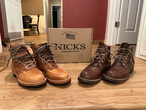 Photo by ds on August 6, 2024 of the Nicks MTO in Horween Natural Dublin.