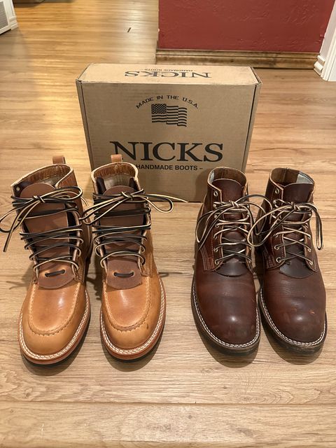 Photo by ds on August 6, 2024 of the Nicks MTO in Horween Natural Dublin.
