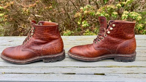 Photo by bigsmallies on March 30, 2025 of the Grant Stone Diesel Boot in Seidel Walnut Bison.