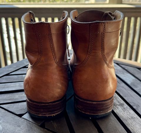 Photo by bigsmallies on February 5, 2026 of the Oldspeed MFG Custom Model in Horween Russet Horsehide Strips.