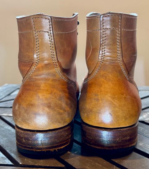 Photo by bigsmallies on April 5, 2026 of the Oldspeed MFG Custom Model in Horween Russet Horsehide Strips.