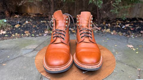Photo by bigsmallies on November 1, 2025 of the Grant Stone Diesel Boot in Badalassi Carlo Saddle Tan Minerva.