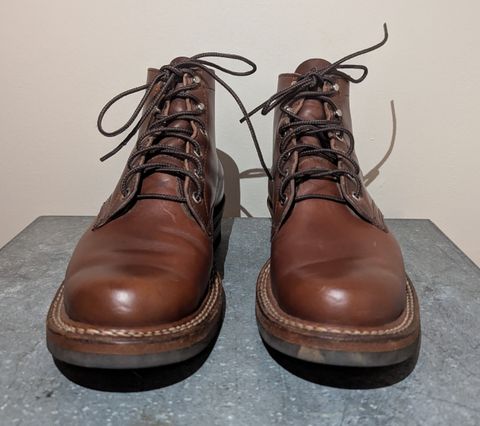 Photo by unclefesner on July 26, 2024 of the White's Semi-Dress in Horween British Tan Chromexcel.