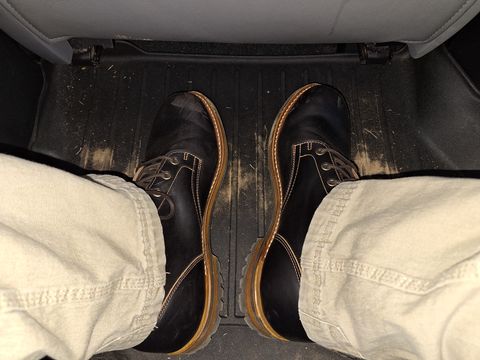 Photo by Arto on December 8, 2024 of the Truman Plain Toe Boot in Seidel Black Double Shot.
