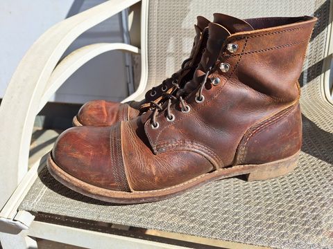 Photo by Arto on February 2, 2025 of the Red Wing Iron Ranger in S.B. Foot Copper Rough and Tough.