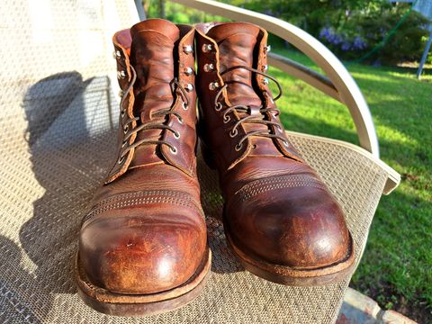 Photo by Arto on April 1, 2025 of the Red Wing Iron Ranger in S.B. Foot Copper Rough and Tough.