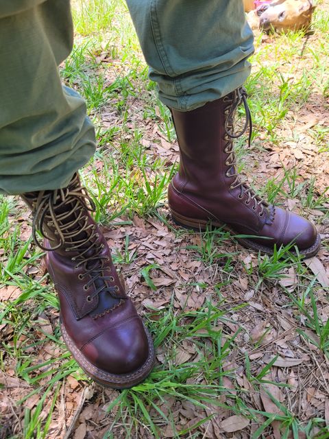 Photo by markieballa on May 17, 2025 of the White's Custom Model in Horween Color 8 Chromexcel.