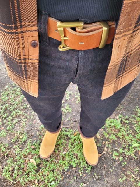 Photo by markieballa on June 4, 2025 of the Keystone Shoe Company Engineer Boot in Tan Roughout.
