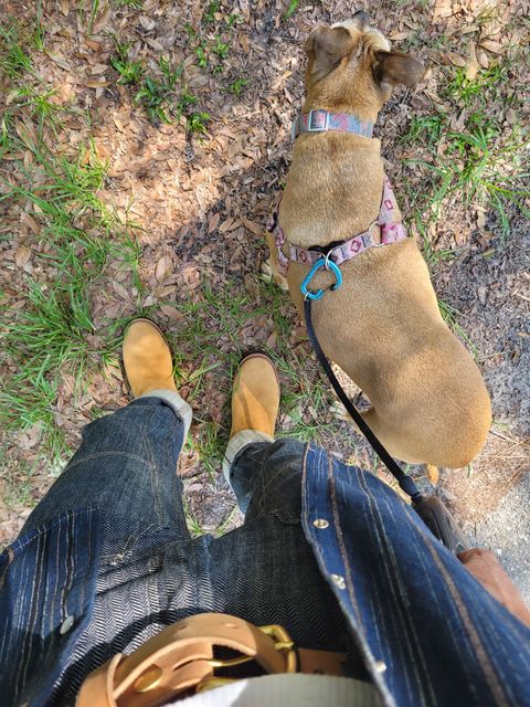Photo by markieballa on June 17, 2025 of the Keystone Shoe Company Engineer Boot in Tan Roughout.