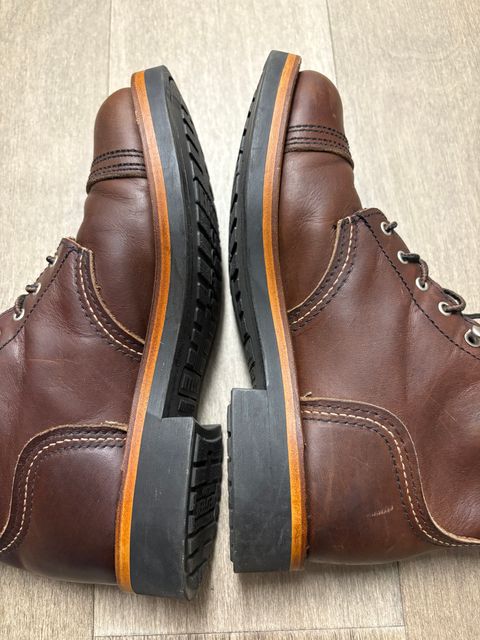 Photo by jadecathedral on August 28, 2025 of the Red Wing Iron Ranger in S.B. Foot Amber Harness.