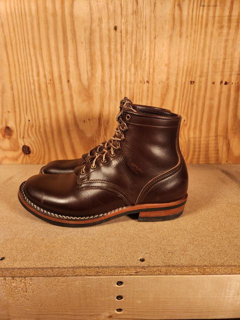 Photo by gotmoore on December 5, 2024 of the Nicks Lace Up Heritage in Horween Brown Chromexcel.