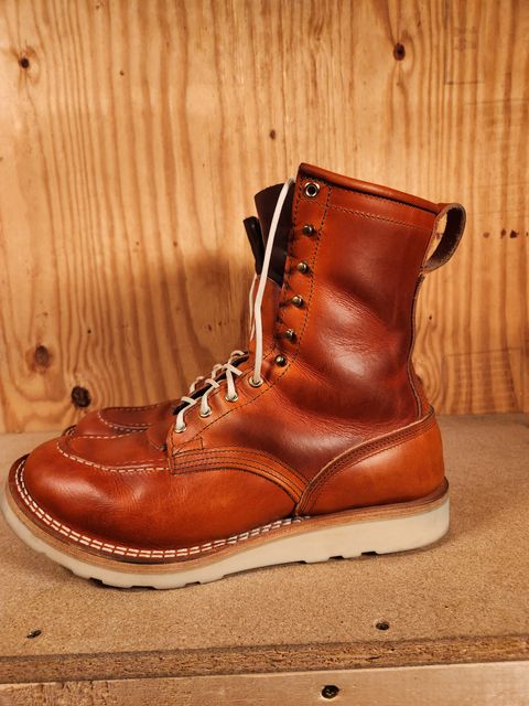 Photo by gotmoore on November 21, 2024 of the Nicks Moc Toe in Wickett & Craig Tobacco Double Stuff.