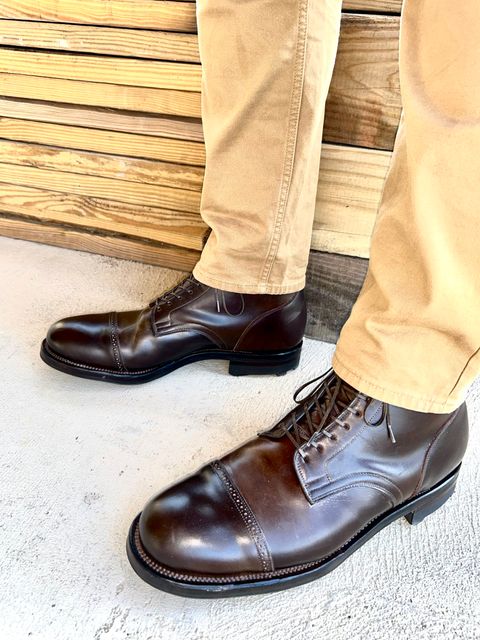 Photo by lowrollr on July 21, 2026 of the Viberg Service Boot BCT in Horween Dark Cognac Shell Cordovan.