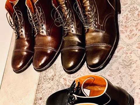 Photo by lowrollr on July 22, 2026 of the Viberg Service Boot BCT in Horween Dark Cognac Shell Cordovan.
