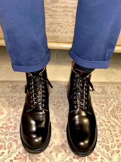 Photo by lowrollr on June 5, 2026 of the Viberg Service Boot in Conceria Walpier Tuscany Nero.