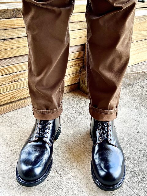 Photo by lowrollr on July 20, 2026 of the Viberg Service Boot in Conceria Walpier Tuscany Nero.