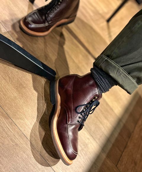 Photo by Boot.Stomp on July 19, 2026 of the Luosjiet Indiana Moctoe Boot in Dark Brown Lychee.
