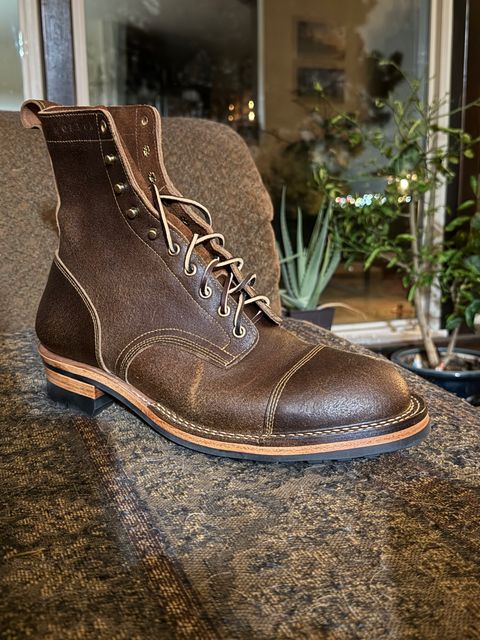 Photo by Mike on December 3, 2025 of the Bordon Tukano in Horween Cinnamon Waxed Flesh.