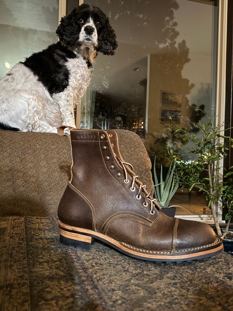 Photo by Mike on December 3, 2025 of the Bordon Tukano in Horween Cinnamon Waxed Flesh.