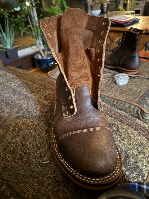 Photo by Mike on December 3, 2025 of the Bordon Tukano in Horween Cinnamon Waxed Flesh.