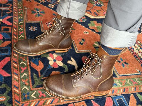 Photo by Mike on December 3, 2025 of the Bordon Tukano in Horween Cinnamon Waxed Flesh.