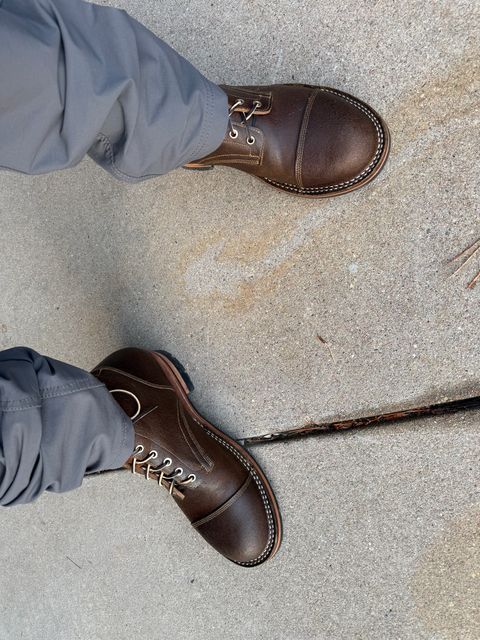 Photo by Mike on December 6, 2025 of the Bordon Tukano in Horween Cinnamon Waxed Flesh.