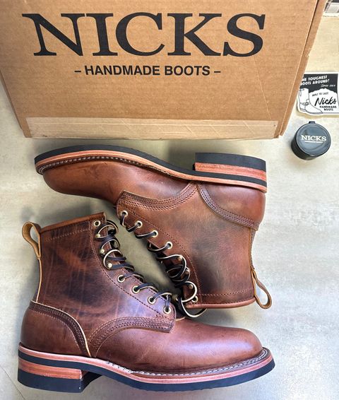 Photo by Mario357 on April 22, 2026 of the Nicks Falcon in Horween Orange Predator.