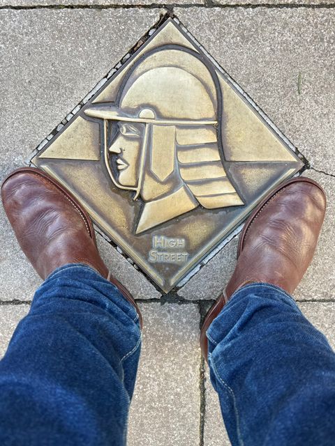 Photo by indigoworker on January 2, 2026 of the Benzein The Keeper 'Type 2' Engineer Boot in Shinki Natural Oiled Horsebutt Overdyed Brown.