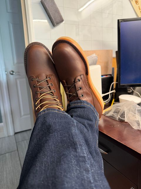 Photo by cleofus on June 3, 2026 of the Frank’s Boots Rainier in Seidel Walnut Oil Tan.