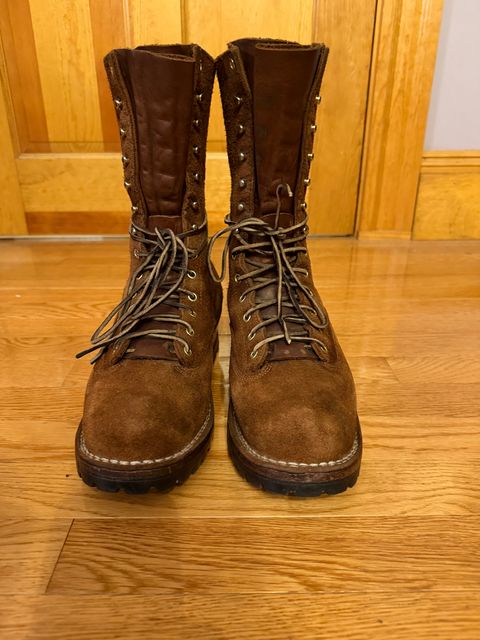 Photo by cleofus on July 2, 2026 of the Drew’s Boots Lace To Toe Roughout in Seidel Brown Domain Roughout.