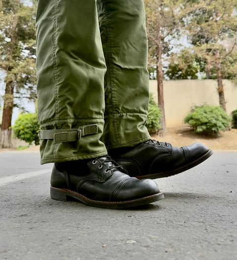 Photo by SundayDuffer on April 19, 2025 of the Red Wing 8084 Iron Ranger Black Harness in Black Bison.