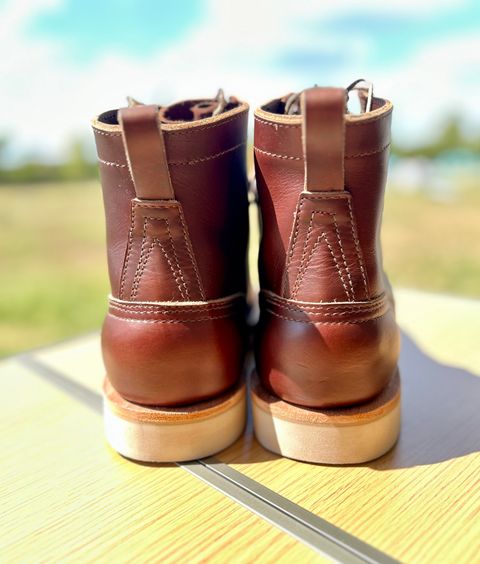 Photo by BigandTall_Times on October 3, 2025 of the Nicks Moc Toe in Horween Shackelton  Brown.