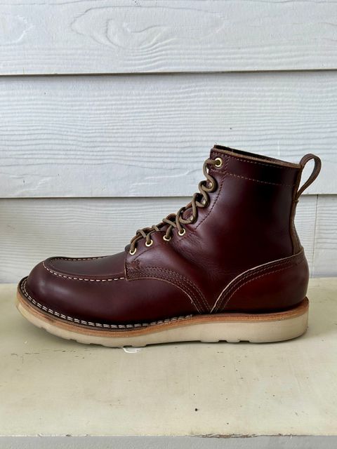 Photo by BigandTall_Times on December 4, 2025 of the Nicks Moc Toe in Horween Shackelton  Brown.