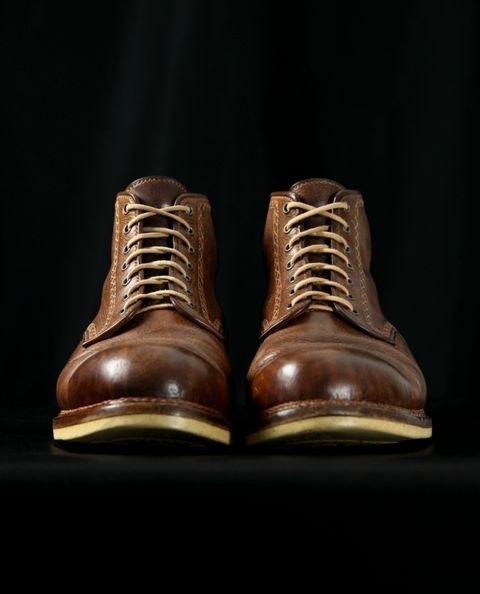 Photo by mllcb42 on April 5, 2026 of the Corder & Hide Derby Boot in Badalassi Carlo Machiatto Nemesis.