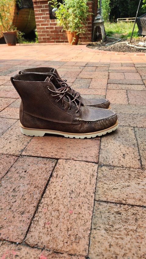 Photo by Oddbird on July 17, 2026 of the Rancourt & Co. Baxter Boot in Horween Buckaroo Dark Brown.