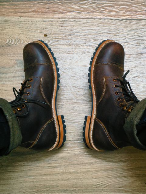 Photo by Nakul on April 3, 2025 of the Craft & Glory 6" Ranger Boots in Full Grain Bufallo Oiled Leather.