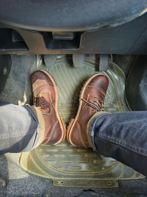 Photo by Nakul on April 4, 2025 of the Craft & Glory 6" Ranger Boots in Full Grain Bufallo Oiled Leather.