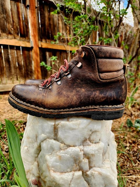 Photo by spyder550 on April 5, 2026 of the Valli Shoes Anfibio Model 075 in Italian Greased Cowhide.