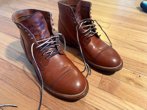 Photo by coolbreeze on April 20, 2025 of the Viberg Service Boot in MARYAM CUOIO VACHETTA LUCIDA.