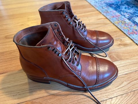 Photo by coolbreeze on April 20, 2025 of the Viberg Service Boot in MARYAM CUOIO VACHETTA LUCIDA.