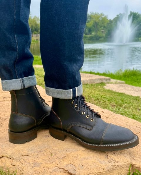 Photo by bconner2112 on July 17, 2026 of the Bordon Tukano Boots in Wickett & Craig Black Waxed Flesh - Nut Core.