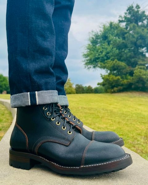 Photo by bconner2112 on July 17, 2026 of the Bordon Tukano Boots in Wickett & Craig Black Waxed Flesh - Nut Core.