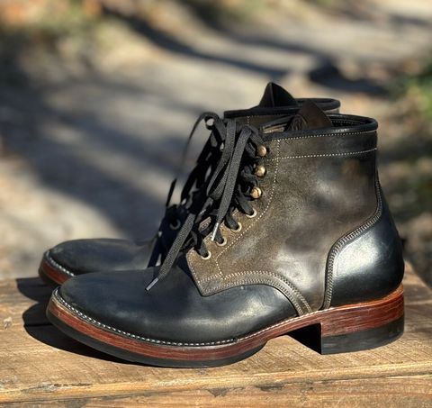 Photo by bconner2112 on January 2, 2026 of the Prof Barnets Nelson Boots in Conceria Il Ponte Horse Butt.