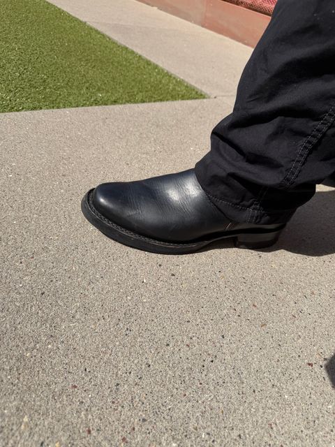 Photo by chris8leal on June 30, 2026 of the Wesco Mister Lou in Horween Black Chromexcel Horsehide.