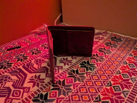 Photo by Valliant on March 6, 2026 of the Queen City Footwear Minimalist Wallet in Unknown Natural Veg Tan.