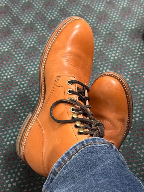 Photo by lemoncurry on May 5, 2026 of the Grant Stone Diesel Boot in Horween Tan Essex.