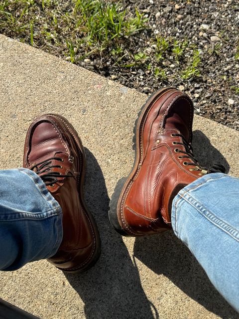 Photo by lemoncurry on June 9, 2026 of the Grant Stone Field Boot in Badalassi Carlo Saddle Tan Minerva.